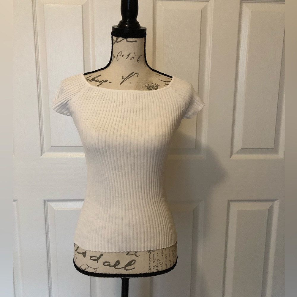 White sweater top
